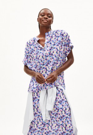 ARMEDANGELS MAAIKE MULTI FLORAL Blouse Oversized Fit made of TENCEL™ Lyocell Hell | 5832-IYVHC
