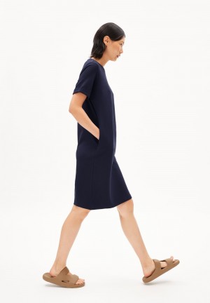 ARMEDANGELS MAAILANA Jersey Dress Regular Fit made of LENZING™ ECOVERO™ Mix Night Sky | 2078-GULCK
