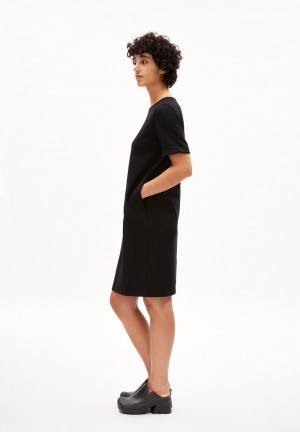 ARMEDANGELS MAAILANA Jersey Dress Regular Fit made of LENZING™ ECOVERO™ Mix Schwarz | 0537-EGAFH