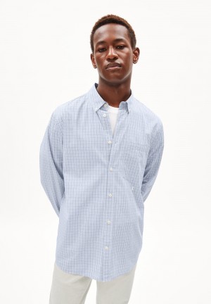ARMEDANGELS MAARCES Shirt Relaxed Fit made of Organic Cotton Blau | 3869-LAKQH