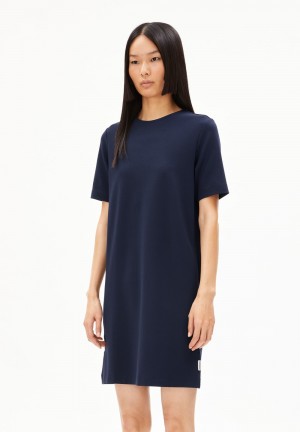 ARMEDANGELS MAARILIANA Jersey Dress Regular Fit made of LENZING™ ECOVERO™ Viscose Mix Night Sky | 1678-TAIOD