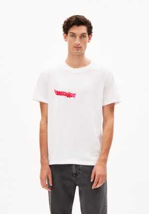 ARMEDANGELS MAARKOS DEMOCRACY Heavyweight T-Shirt Relaxed Fit made of Organic Cotton Mix Weiß | 2675-PLCMW
