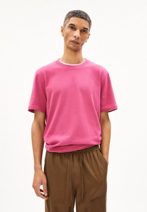 ARMEDANGELS MAARKOS Heavyweight T-Shirt Relaxed Fit made of Organic Cotton Mix Crushed Berry | 2731-EJRGW