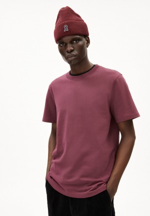 ARMEDANGELS MAARKOS Heavyweight T-Shirt Relaxed Fit made of Organic Cotton Mix Cranberry Juice | 2439-MVWUI