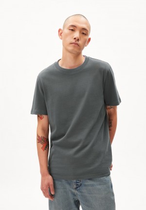 ARMEDANGELS MAARKOS Heavyweight T-Shirt Relaxed Fit made of Organic Cotton Mix Space Steel | 6378-DKYBU