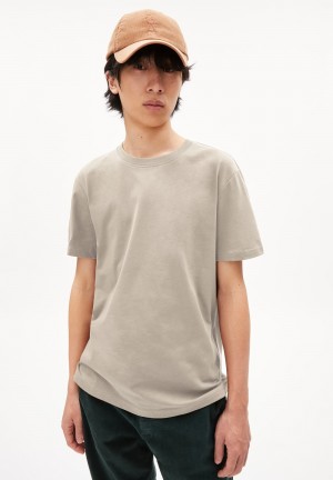 ARMEDANGELS MAARKOS Heavyweight T-Shirt Relaxed Fit made of Organic Cotton Mix Sand Stone | 9583-OSMGK
