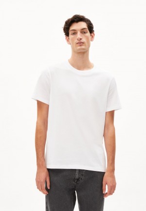 ARMEDANGELS MAARKOS Heavyweight T-Shirt Relaxed Fit made of Organic Cotton Mix Weiß | 8013-ZMTPR