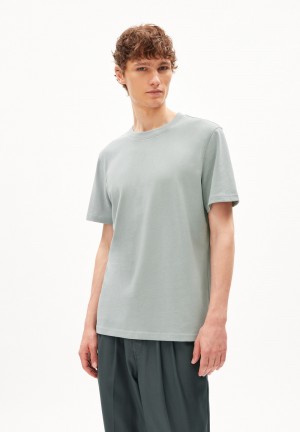 ARMEDANGELS MAARKOS Heavyweight T-Shirt Relaxed Fit made of Organic Cotton Mix Morning Dew | 6458-VWIPC