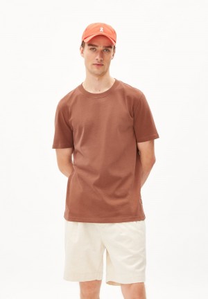 ARMEDANGELS MAARKOS Heavyweight T-Shirt Relaxed Fit made of Organic Cotton Mix Nutshell | 6152-WNMCZ