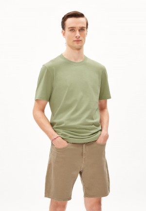 ARMEDANGELS MAARKOS Heavyweight T-Shirt Relaxed Fit made of Organic Cotton Mix Hell | 1527-HUSTP