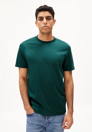 ARMEDANGELS MAARKOS MERC PREMIUM T-Shirt Relaxed Fit made of Organic Cotton Tiefes | 2615-KHAGW