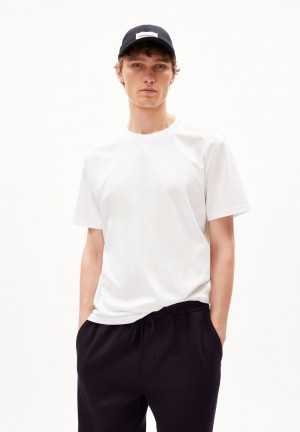 ARMEDANGELS MAARKOS MERC PREMIUM T-Shirt Relaxed Fit made of Organic Cotton Weiß | 1234-GRJFB