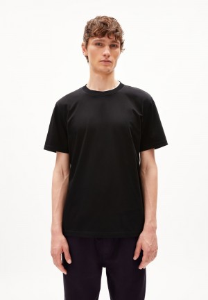 ARMEDANGELS MAARKOS MERC PREMIUM T-Shirt Relaxed Fit made of Organic Cotton Schwarz | 4362-QZKTR