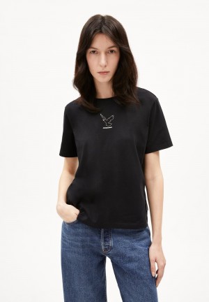 ARMEDANGELS MAARLARA NESTLING T-Shirt Relaxed Fit made of Organic Cotton Schwarz | 3154-SCRAW