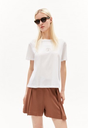 ARMEDANGELS MAARLA Å EMBRO T-Shirt Relaxed Fit made of Organic Cotton Weiß | 3172-OWBSU