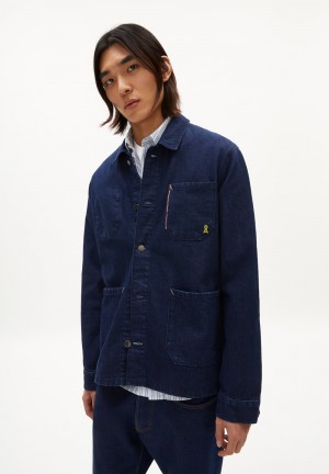ARMEDANGELS MAARLO DEMI SELV Denim Jacket Regular Fit made of Organic Cotton Mix Rinse | 7836-FIZHT