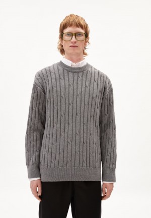 ARMEDANGELS MAASIMES Sweater Regular Fit made of Merino-Wool Mix Grau | 1056-BRIWD