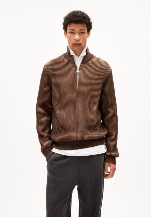 ARMEDANGELS MAATEY Sweater Regular Fit made of Organic Cotton Earth-cinnamon Dust | 0478-PHNVB