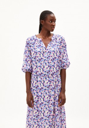 ARMEDANGELS MADITHAA MULTI FLORAL Woven Dress Oversized Fit made of TENCEL™ Lyocell Hell | 6839-DVSWZ