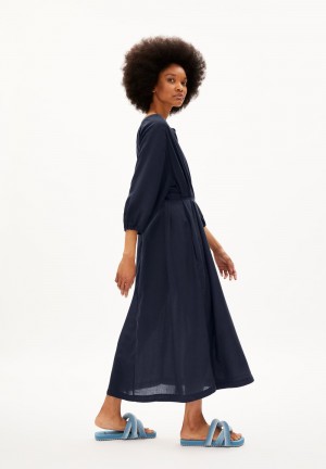 ARMEDANGELS MADITHAA Woven Dress Oversized Fit made of TENCEL™ Lyocell Night Sky | 1652-HICSU