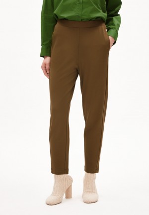 ARMEDANGELS MAGDAALENA Jersey Pants made of LENZING™ ECOVERO™ Mix Dried Moss | 6014-EFVHN