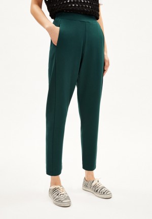 ARMEDANGELS MAGDAALENA Jersey Pants made of LENZING™ ECOVERO™ Mix Teal Stone | 9417-KXYRH
