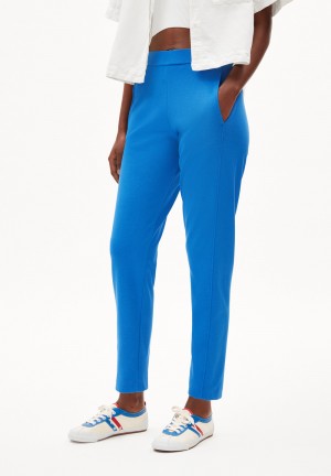 ARMEDANGELS MAGDAALENA Jersey Pants made of LENZING™ ECOVERO™ Mix Blau | 3852-QBNSU