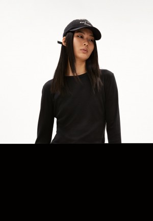 ARMEDANGELS MAIAA LUANNAA Longsleeve Slim Fit made of Organic Wool Mix Schwarz | 4739-TXYSH