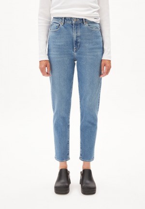ARMEDANGELS MAIRAA COMFORT Jeans Mom Fit High Waist Ankle recycled Cotton Mix Comfort-Stretch Sodalite | 0143-ONTVG