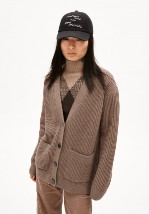 ARMEDANGELS MAIYAA Cardigan Relaxed Fit made of Organic Wool Mix Cinnamon Dust Melange | 5624-YIKFR