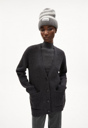 ARMEDANGELS MAIYAA Cardigan Relaxed Fit made of Organic Wool Mix Steel Melange | 9765-ETXNF
