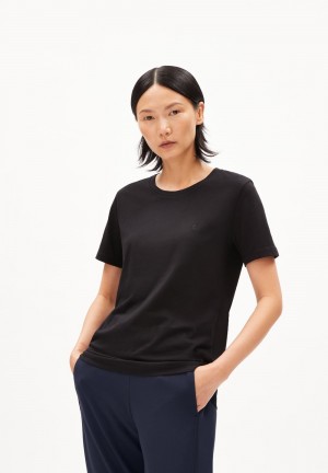 ARMEDANGELS MARAA LANAA T-Shirt Regular Fit made of Organic Cotton Schwarz | 7350-GSCBF