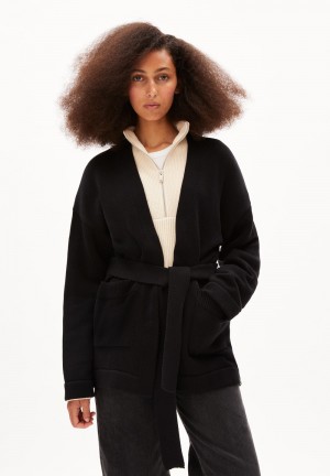 ARMEDANGELS MATHEAA Cardigan Relaxed Fit made of Organic Cotton Mix Schwarz | 4687-UJAGK