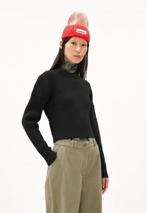 ARMEDANGELS MAYAA MERINOS Sweater Loose Fit made of Merino-Wool Mix Schwarz | 7839-EJXZR