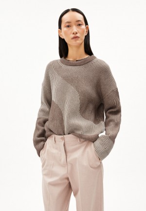 ARMEDANGELS MAYRAA VANISE Sweater Loose Fit made of Organic Wool Mix Cinnamon Dust Melange-oatmilk | 5740-NALZF