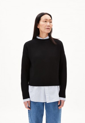 ARMEDANGELS MERINAA LINKS LINKS Sweater Loose Fit made of Organic Cotton Schwarz | 2549-QDFJI