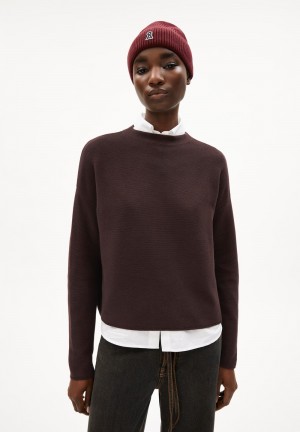 ARMEDANGELS MERINAA LINKS LINKS Sweater Loose Fit made of Organic Cotton Kaffee | 3809-KUIEW