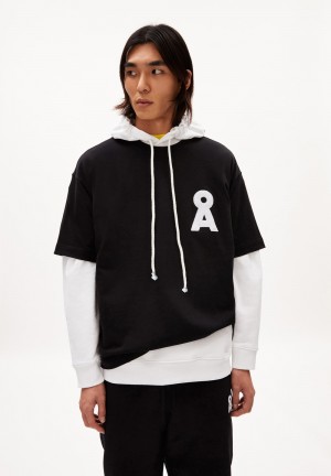ARMEDANGELS MIKAAS ICONIC CAPSULE Heavyweight T-Shirt Oversized Fit made of Organic Cotton Mix Schwarz | 5389-IQJGC
