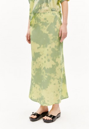 ARMEDANGELS MILAJAANA BLOMMAA Woven Skirt Regular Fit made of TENCEL™ Lyocell Mix Hell | 6219-MGDQO