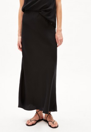 ARMEDANGELS MILAJAANA Woven Skirt Regular Fit made of TENCEL™ Lyocell Mix Schwarz | 5983-SYQXV
