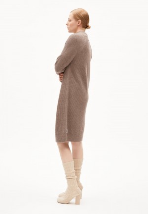 ARMEDANGELS MILLAANA Knit Dress Relaxed Fit made of Organic Wool Mix Cinnamon Dust Melange | 8296-HLJPQ