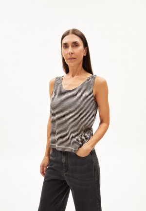 ARMEDANGELS MINAAMI LITA Top Relaxed Fit made of Organic Cotton Black-light Desert | 7581-JXBQS