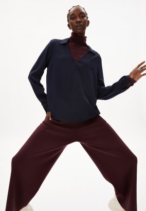 ARMEDANGELS MIUNAA Blouse Regular Fit made of LENZING™ ECOVERO™ Night Sky | 3187-KHRUP