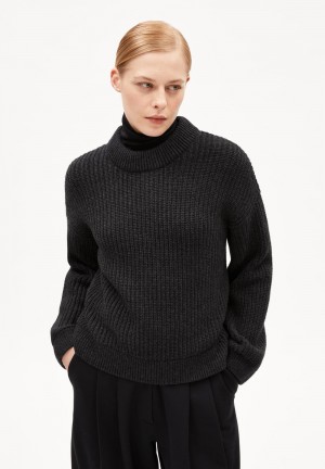 ARMEDANGELS MIYAAR SOLID Sweater Loose Fit made of Organic Wool Mix Steel Melange | 8037-EDUCA