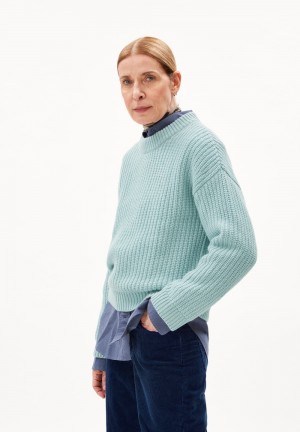 ARMEDANGELS MIYAAR SOLID Sweater Loose Fit made of Organic Wool Mix Icy Mist | 4192-GFOVE