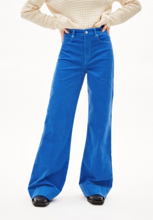 ARMEDANGELS MURLIAA CORDUROY Woven Pants made of Organic Cotton Mix Blau | 7354-JFWIA