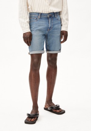ARMEDANGELS NAAILO Denim Shorts made of Organic Cotton Mix Blau | 9640-RVUGA