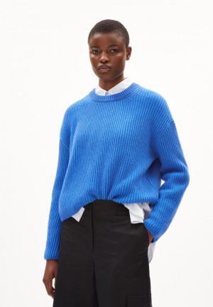 ARMEDANGELS NAARUKO Sweater Loose Fit made of Organic Wool Mix Blau | 9165-OCBNV