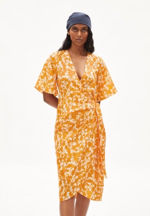 ARMEDANGELS NATAALE MANGORANGE Woven Dress Regular Fit made of TENCEL™ Lyocell Mangorange | 6328-TJCNU