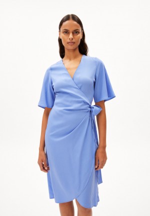 ARMEDANGELS NATAALE Woven Dress Regular Fit made of TENCEL™ Lyocell Mix Blau | 4361-WFYXS